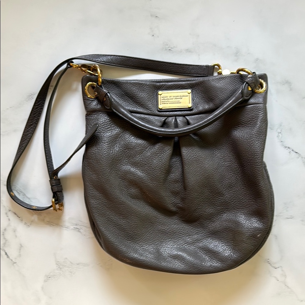 Marc Jacobs Brown Shoulder Bag with Gold Accents